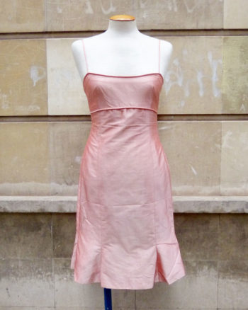 Vestido rosa de seda shantung 90's 1990s Shantung Silk Old Pink Dress